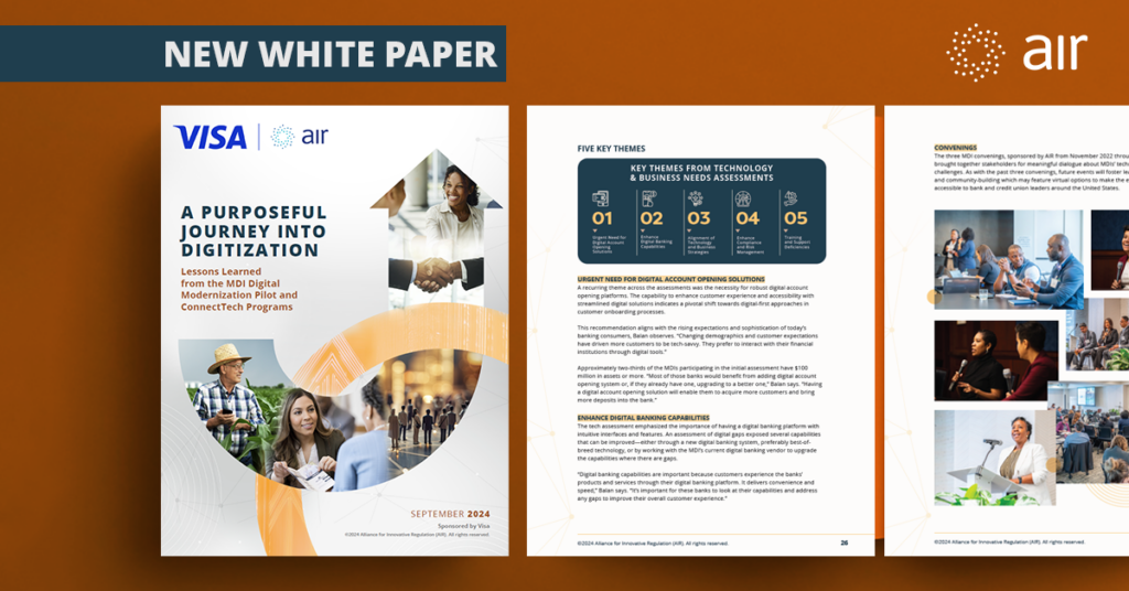 AIR Releases White Paper to Empower Minority Depository Institutions (MDIs) to Modernize and Enhance Competitiveness